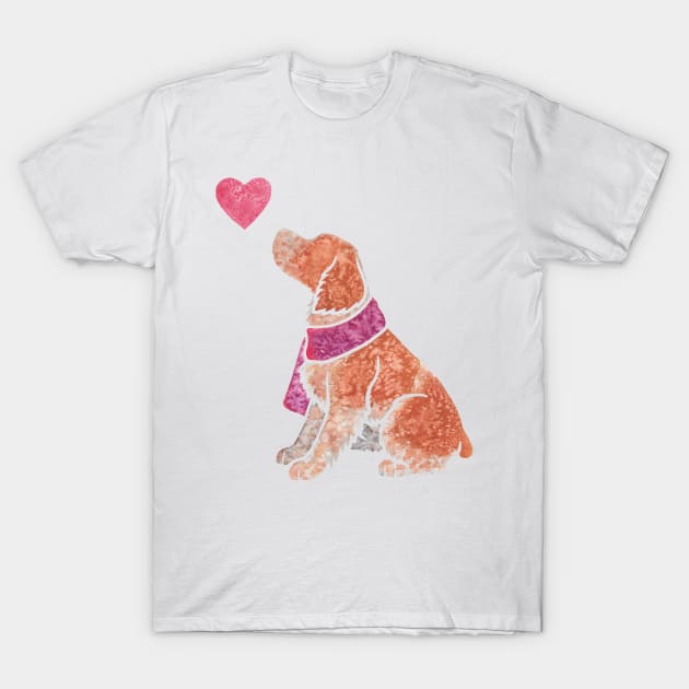 Watercolour Brittany T-Shirt by animalartbyjess